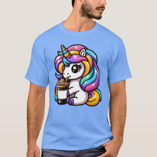 T-shirt Magical Mocha Unicornhe Colorful Caf Delight vinta