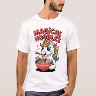 T-shirt Magical Noodles Unicorn Ramen Lover Kawaii