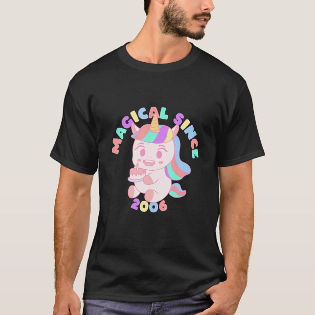 T-shirt Magical Since 2006 Unicorn 16Th Birthday (Devant)
