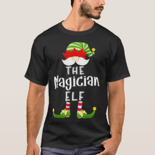 T-shirt Magician Elf Group Noël Funny Pajama Party