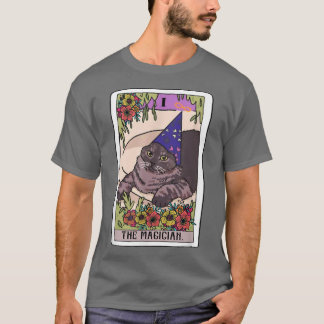 T-shirt Magician Tarot Card Funny Amoureux des chats Wizar