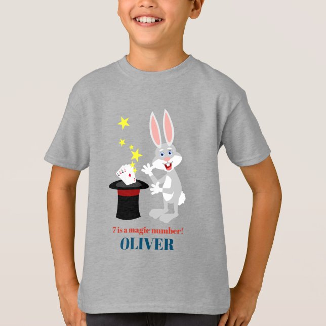 T-shirt Magicien Boy Show Fête d'anniversaire (Devant)