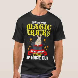 T-shirt Magicien casquette et lapin Drôle cadeau