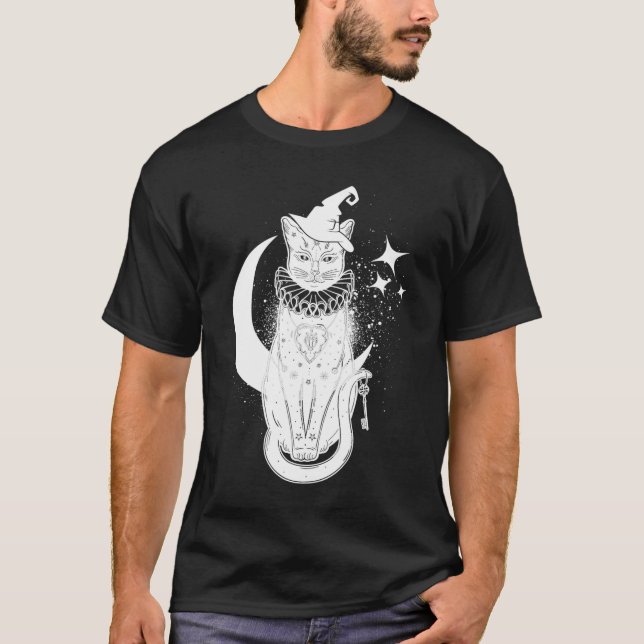 T-shirt Magicien Chat Meilleur Trick Ou Traiter Costume Ca (Devant)