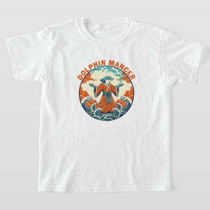 T-shirt Magicien Dauphin Océan Magie Art Japonais Rétro