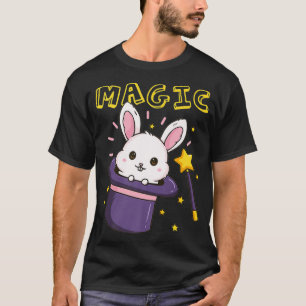 T-shirt Magicien de baguette magique Casquette de lapin Pr