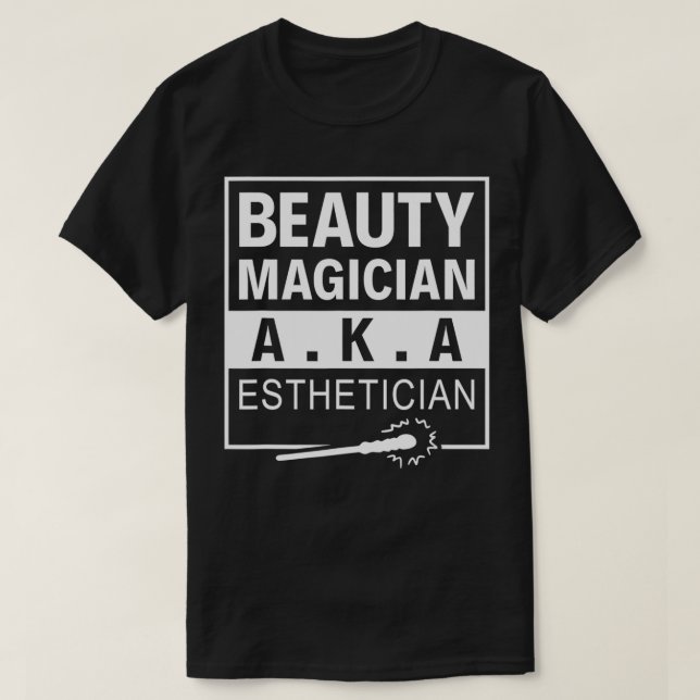 T-shirt Magicien de beauté AKA Maquillage Esthéticien Fond (Design devant)