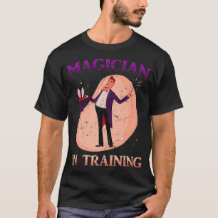 T-shirt Magicien De Magie Dans L'Entraînement Bunny Trick