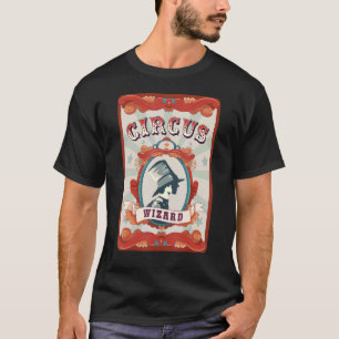 T-shirt Magicien d'insigne du personnel du cirque vintage