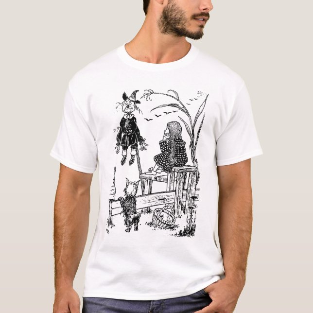 T-shirt Magicien d'Oz Dorothy Toto et l'épouvantail (Devant)