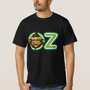 T-shirt Magicien d'Oz vintage, Lion dans la lettre O