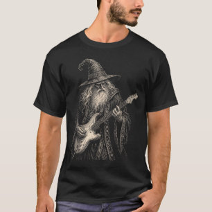 T-shirt Magicien drôle jouant de la musique rock à la guit