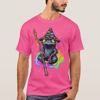 T-shirt Magicien Frog Edm Party Psychedelic Rave Tri
