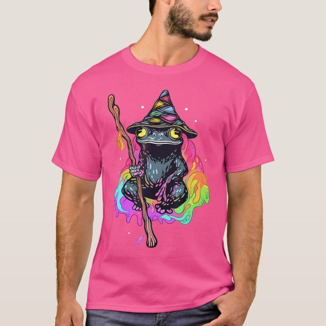 T-shirt Magicien Frog Edm Party Psychedelic Rave Tri (Devant)