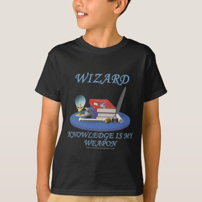 T-shirt Magicien : La connaissance est mon arme (Devant)