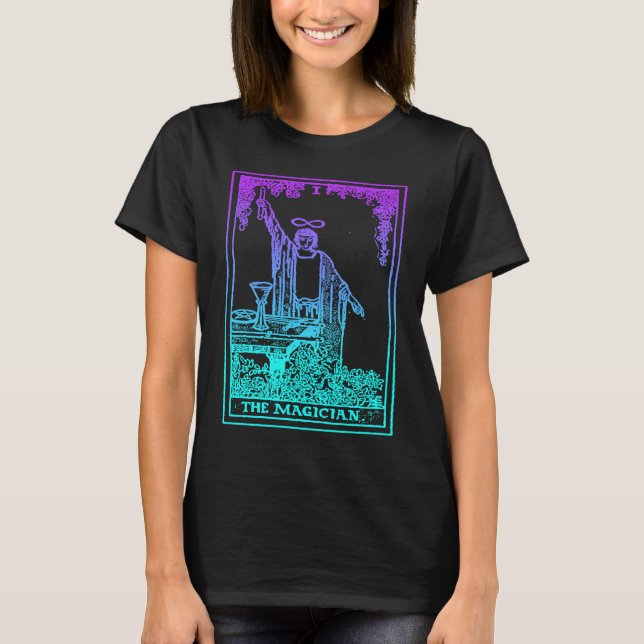 T-shirt Magicien Pastel Goth Tarot Card en Tarot de couleu (Devant)