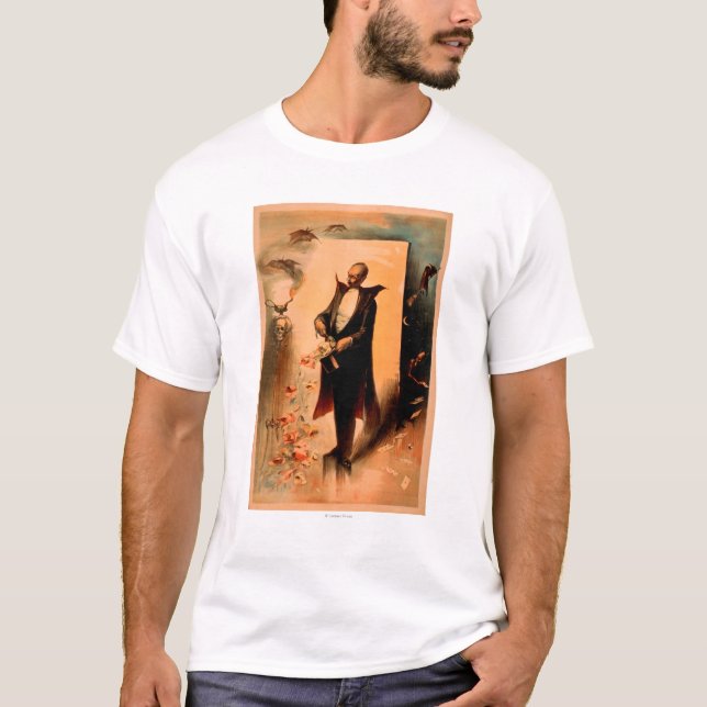 T-shirt Magicien tirant des roses hors de l'affiche de (Devant)