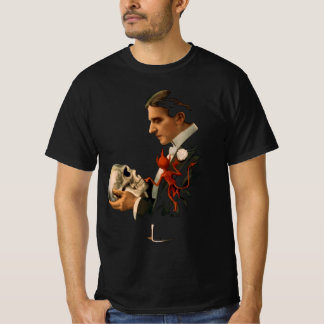 T-shirt Magicien Vintage, Thurston tenant un crâne humain