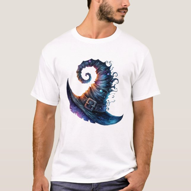 T-shirt Magie Casquette sorcière lunaire Halloween (Devant)