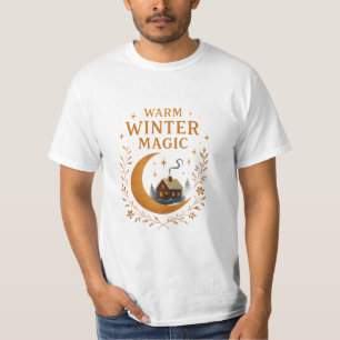 T-shirt Magie Chaude de l'Hiver   Lune Fantastique et Cott