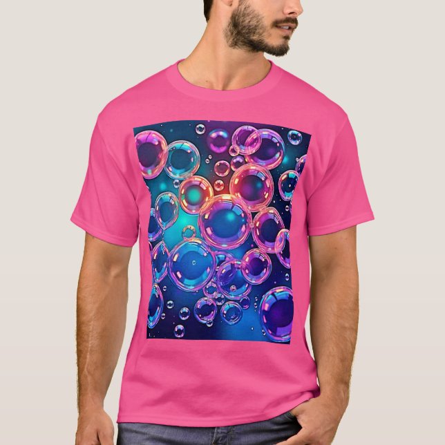 T-shirt Magie de bulle rose pourpre (Devant)
