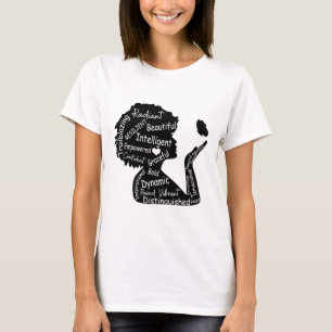 T-shirt Magie de fille noire-vêtements Mois de l'histoire