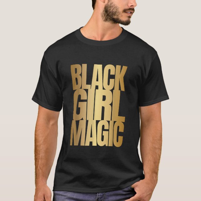 T-shirt Magie de la fille noire (Devant)