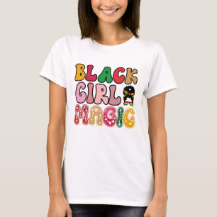 T-shirt Magie de la fille noire - Histoire des Noirs
