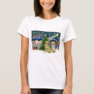 T-shirt Magie de Noël-Paire dorée