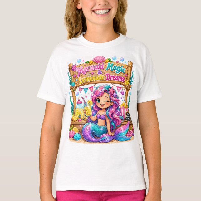T-shirt Magie de Sirène & Rêves de Limonade (Devant)