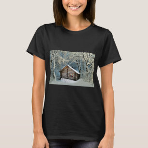 T-shirt Magie hivernale Rustique Cabine de billes