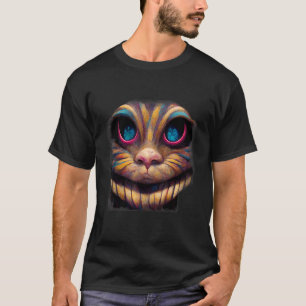 T-shirt Magie Réalisme Chat Cheshire Brocade Aquarelle Dou