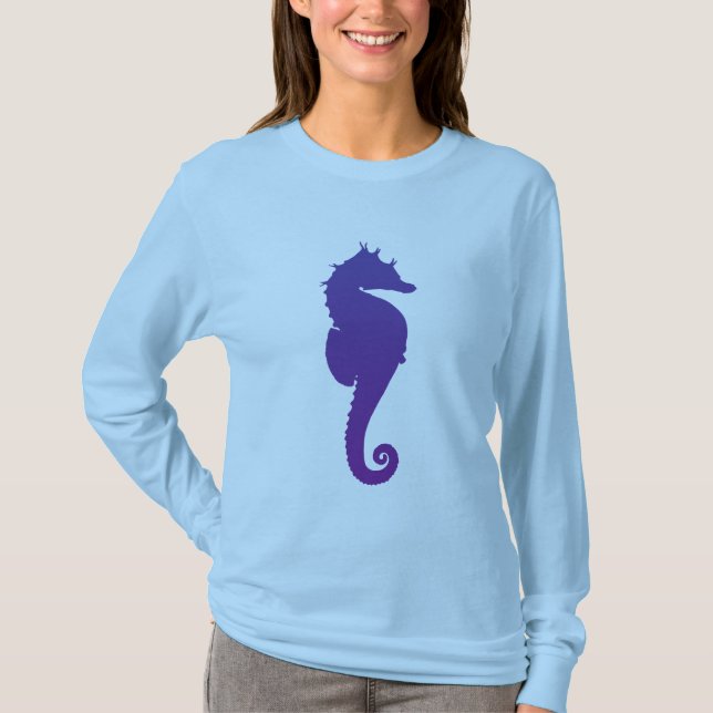 T-shirt Magie Violette Hippocampe (Devant)