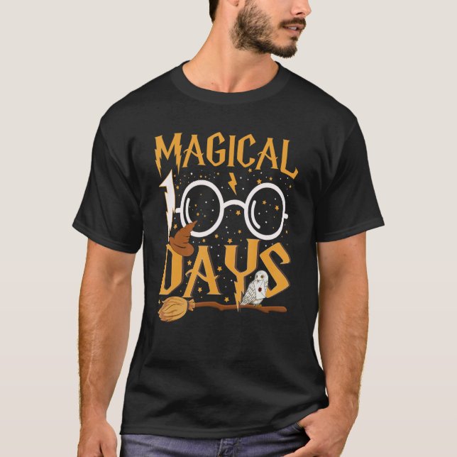 T-shirt Magique 100 Jours D'École Drôle Enseignant 100E Jo (Devant)