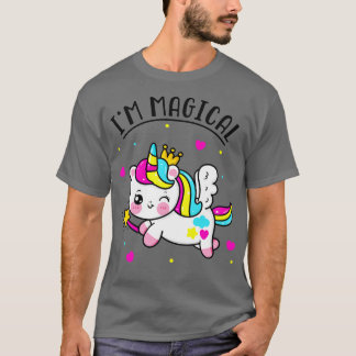 T-shirt Magique Cute Chibi Unicorn Girl