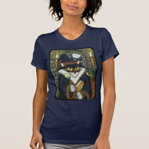 T-shirt magique de sorcier de chat de magicien de