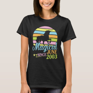T-shirt Magique depuis juin 2003 Joyeux anniversaire Unico