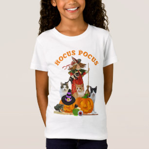 T-Shirt Magique Halloween avec chats sorciers et citrouill