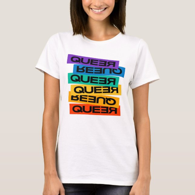 T-shirt Magnet de voiture. LGBT+Pride. Queer. (Devant)