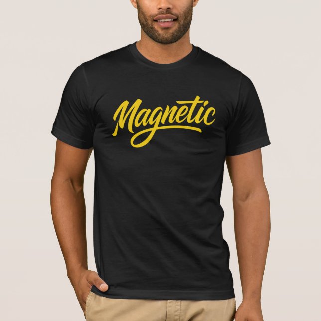 T-shirt Magnétique - Gras de conception de script canari T (Devant)