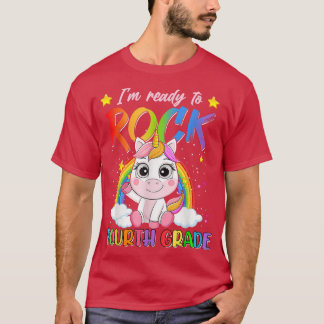 T-shirt Magnifique 1Er Jour De L'École Unicorne Prêt À Roc