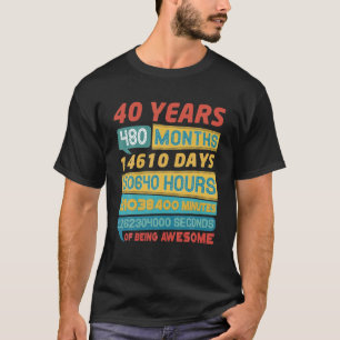 T-shirt Magnifique 40 Ans Édition Limitée Vintage 40E