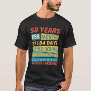 T-shirt Magnifique 58 Ans Édition Limitée Vintage 58E