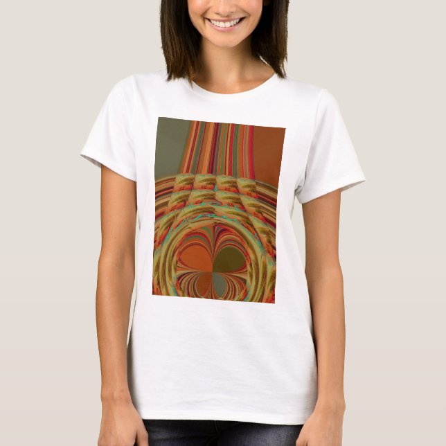 T-shirt Magnifique Africain traditionnel Golden Brown Moti (Devant)