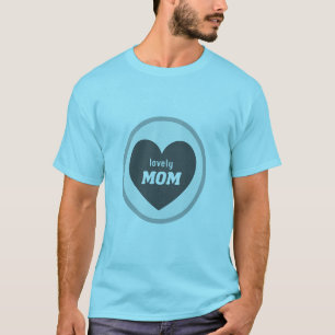 T-shirt Magnifique badge en forme de coeur pour maman T-sh