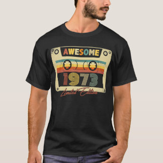 T-shirt Magnifique Bande de cassette rétro 1973 50e B jour