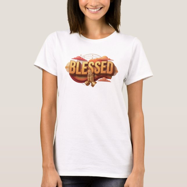 T-shirt Magnifique BLESSED Artisanat à Porter (Devant)