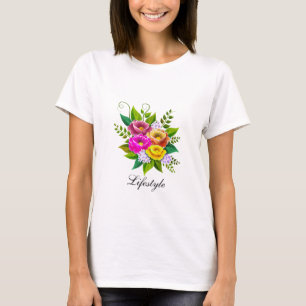 T-shirt Magnifique Bouquet de Fleurs Colorées