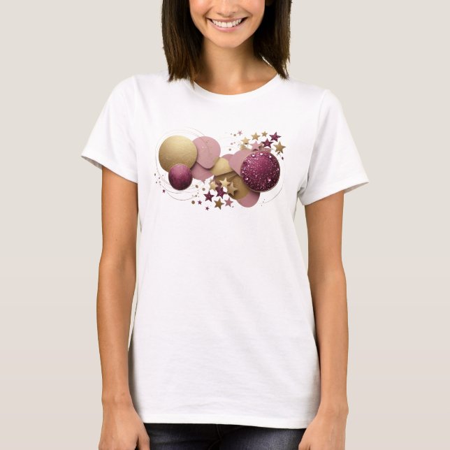 T-shirt Magnifique conception d'ART ABSTRAIT Orange (Devant)