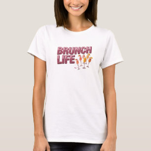 T-shirt Magnifique conception de chemise BRUNCH LIFE rouge